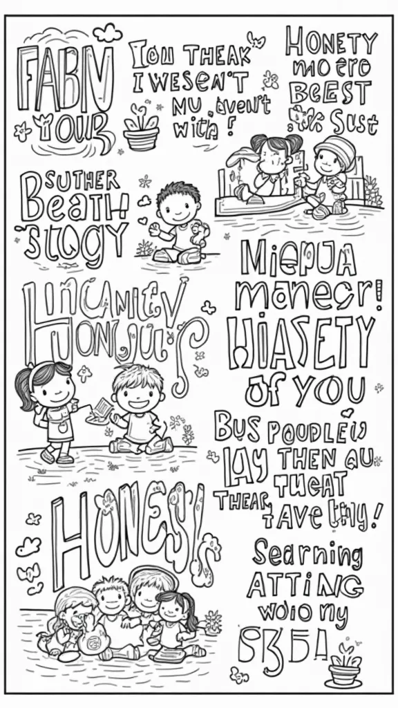 honesty coloring page